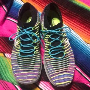 EUC Nike Free Run women’s sz 9.5 rainbow bright